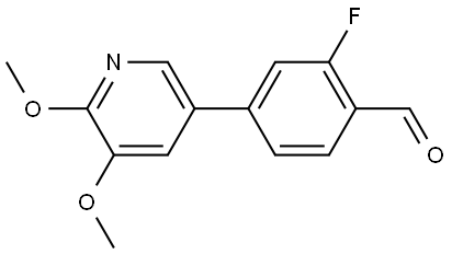4-(5,6-Dimethoxy-3-pyridinyl)-2-fluorobenzaldehyde Structure