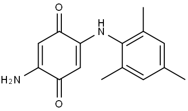 2-amino-5-N-mesitylamino-1,4-benzoquinone Structure