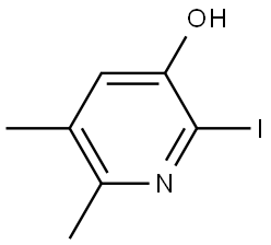 2-Iodo-5,6-dimethyl-3-pyridinol Structure