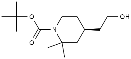 (R)-4-(2-羟乙基)-2,2-二甲基哌啶-1-羧酸叔丁酯,2447167-38-4,结构式