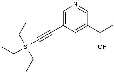 α-Methyl-5-[2-(triethylsilyl)ethynyl]-3-pyridinemethanol 结构式