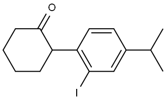 2-(2-iodo-4-isopropylphenyl)cyclohexan-1-one 结构式