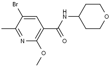 5-Bromo-2-methoxy-6-methyl-N-(tetrahydro-2H-pyran-4-yl)-3-pyridinecarboxamide|