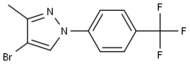 4-bromo-3-methyl-1-(4-(trifluoromethyl)phenyl)-1H-pyrazole,2460490-28-0,结构式