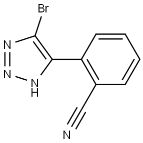 2-(5-bromo-1H-1,2,3-triazol-4-yl)benzonitrile Structure