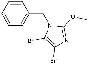 1-benzyl-4,5-dibromo-2-methoxy-1H-imidazole Structure