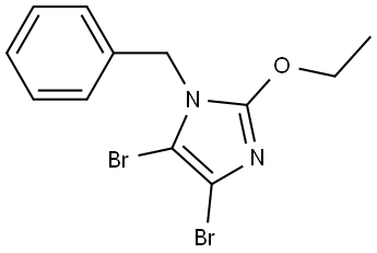 1-benzyl-4,5-dibromo-2-ethoxy-1H-imidazole 化学構造式