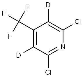 2,6-dichloro-4-(trifluoromethyl)pyridine-3,5-d2 Structure