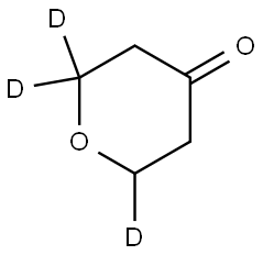 tetrahydro-4H-pyran-4-one-2,2,6-d3 Structure