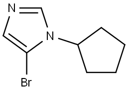 5-bromo-1-cyclopentyl-1H-imidazole Structure