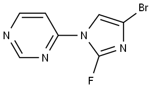 4-(4-bromo-2-fluoro-1H-imidazol-1-yl)pyrimidine Structure
