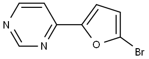 4-(5-bromofuran-2-yl)pyrimidine 结构式