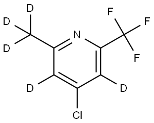 4-chloro-2-(methyl-d3)-6-(trifluoromethyl)pyridine-3,5-d2 Structure