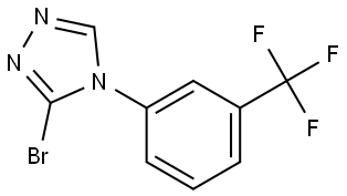 3-bromo-4-(3-(trifluoromethyl)phenyl)-4H-1,2,4-triazole 结构式