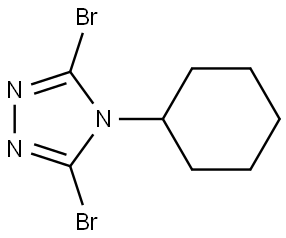 3,5-dibromo-4-cyclohexyl-4H-1,2,4-triazole,2460500-38-1,结构式
