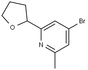 4-bromo-2-methyl-6-(tetrahydrofuran-2-yl)pyridine 结构式