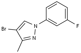 4-bromo-1-(3-fluorophenyl)-3-methyl-1H-pyrazole Structure