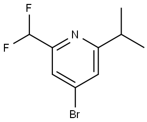 4-bromo-2-(difluoromethyl)-6-isopropylpyridine Structure