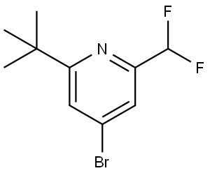 4-bromo-2-(tert-butyl)-6-(difluoromethyl)pyridine 结构式