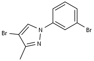 4-bromo-1-(3-bromophenyl)-3-methyl-1H-pyrazole,2460501-43-1,结构式