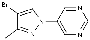 5-(4-bromo-3-methyl-1H-pyrazol-1-yl)pyrimidine Structure