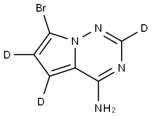 7-bromopyrrolo[2,1-f][1,2,4]triazin-2,5,6-d3-4-amine Structure