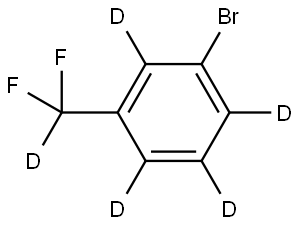 1-bromo-3-(difluoromethyl-d)benzene-2,4,5,6-d4 Structure