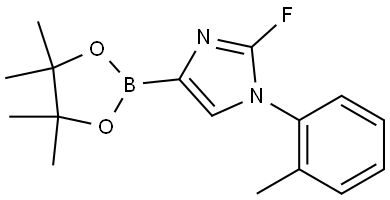 2-fluoro-4-(4,4,5,5-tetramethyl-1,3,2-dioxaborolan-2-yl)-1-(o-tolyl)-1H-imidazole 化学構造式