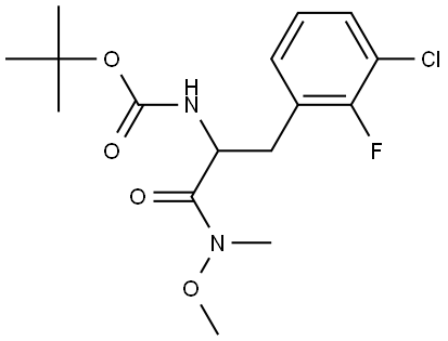 tert-butyl (3-(3-chloro-2-fluorophenyl)-1-(methoxy(methyl)amino)-1-oxopropan-2-yl)carbamate Structure