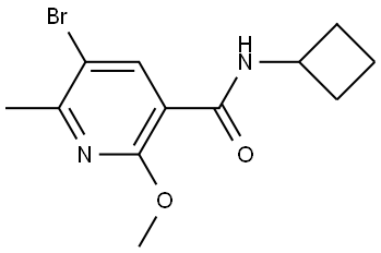 5-Bromo-N-cyclobutyl-2-methoxy-6-methyl-3-pyridinecarboxamide Struktur