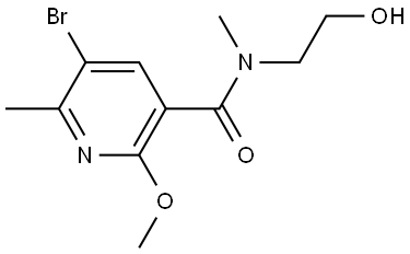 5-bromo-N-(2-hydroxyethyl)-2-methoxy-N,6-dimethylnicotinamide|