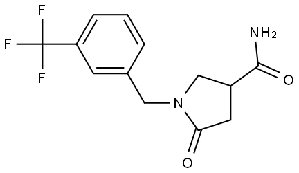 5-oxo-1-(3-(trifluoromethyl)benzyl)pyrrolidine-3-carboxamide Structure