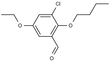 2-Butoxy-3-chloro-5-ethoxybenzaldehyde Structure