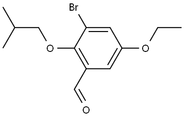 3-Bromo-5-ethoxy-2-(2-methylpropoxy)benzaldehyde Struktur