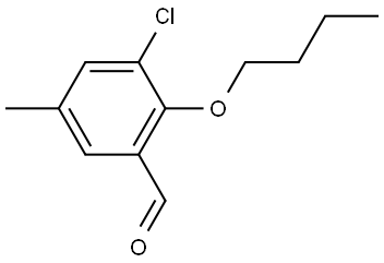 2-Butoxy-3-chloro-5-methylbenzaldehyde Structure