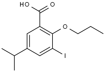 3-iodo-5-isopropyl-2-propoxybenzoic acid 结构式