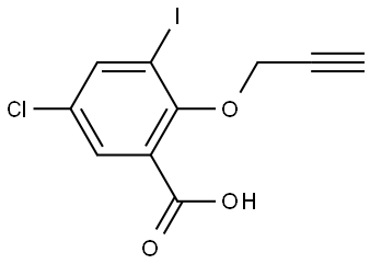 5-Chloro-3-iodo-2-(2-propyn-1-yloxy)benzoic acid 结构式