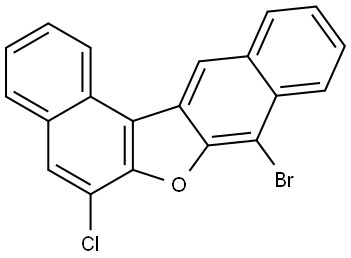 Dinaphtho[2,1-b:2′,3′-d]furan, 8-bromo-6-chloro- Structure