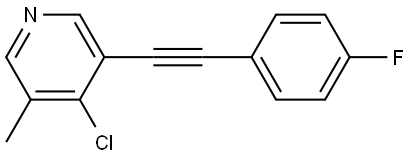 4-Chloro-3-[2-(4-fluorophenyl)ethynyl]-5-methylpyridine Structure