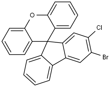 Spiro[9H-fluorene-9,9′-[9H]xanthene], 3-bromo-2-chloro- Structure