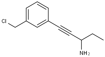 1-(3-(chloromethyl)phenyl)pent-1-yn-3-amine Structure