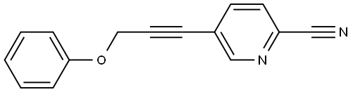 5-(3-Phenoxy-1-propyn-1-yl)-2-pyridinecarbonitrile Structure