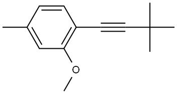 1-(3,3-Dimethyl-1-butyn-1-yl)-2-methoxy-4-methylbenzene 结构式