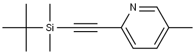 2-[2-[(1,1-Dimethylethyl)dimethylsilyl]ethynyl]-5-methylpyridine 结构式