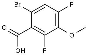 6-bromo-2,4-difluoro-3-methoxybenzoic acid Struktur