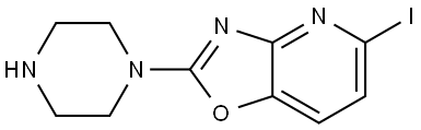 5-iodo-2-(piperazin-1-yl)oxazolo[4,5-b]pyridine,2504954-81-6,结构式