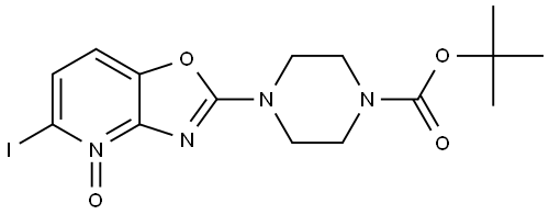 2-(4-(tert-butoxycarbonyl)piperazin-1-yl)-5-iodooxazolo[4,5-b]pyridine 4-oxide Structure