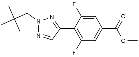 methyl 3,5-difluoro-4-(2-neopentyl-2H-1,2,3-triazol-4-yl)benzoate 结构式