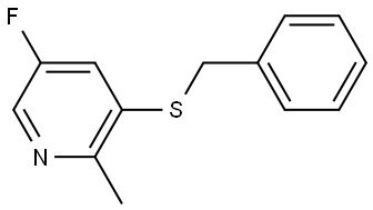 3-(benzylsulfanyl)-5-fluoro-2-methylpyridine 结构式