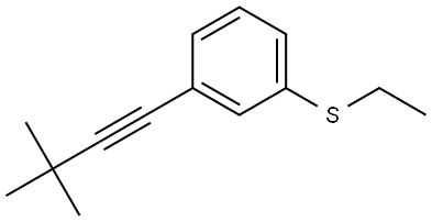 1-(3,3-Dimethyl-1-butyn-1-yl)-3-(ethylthio)benzene Structure